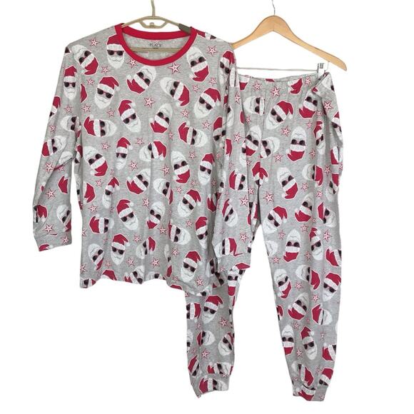 Children's Place NWT Pajamas Christmas Santa Claus Unisex Glow in Dark 2X - Picture 2 of 7